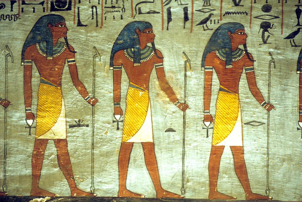 Starożytny Egipt, Malarstwo, Grobowiec Ramzesa I, Teby, Bogowie świata podziemnego autorstwa School Egyptian