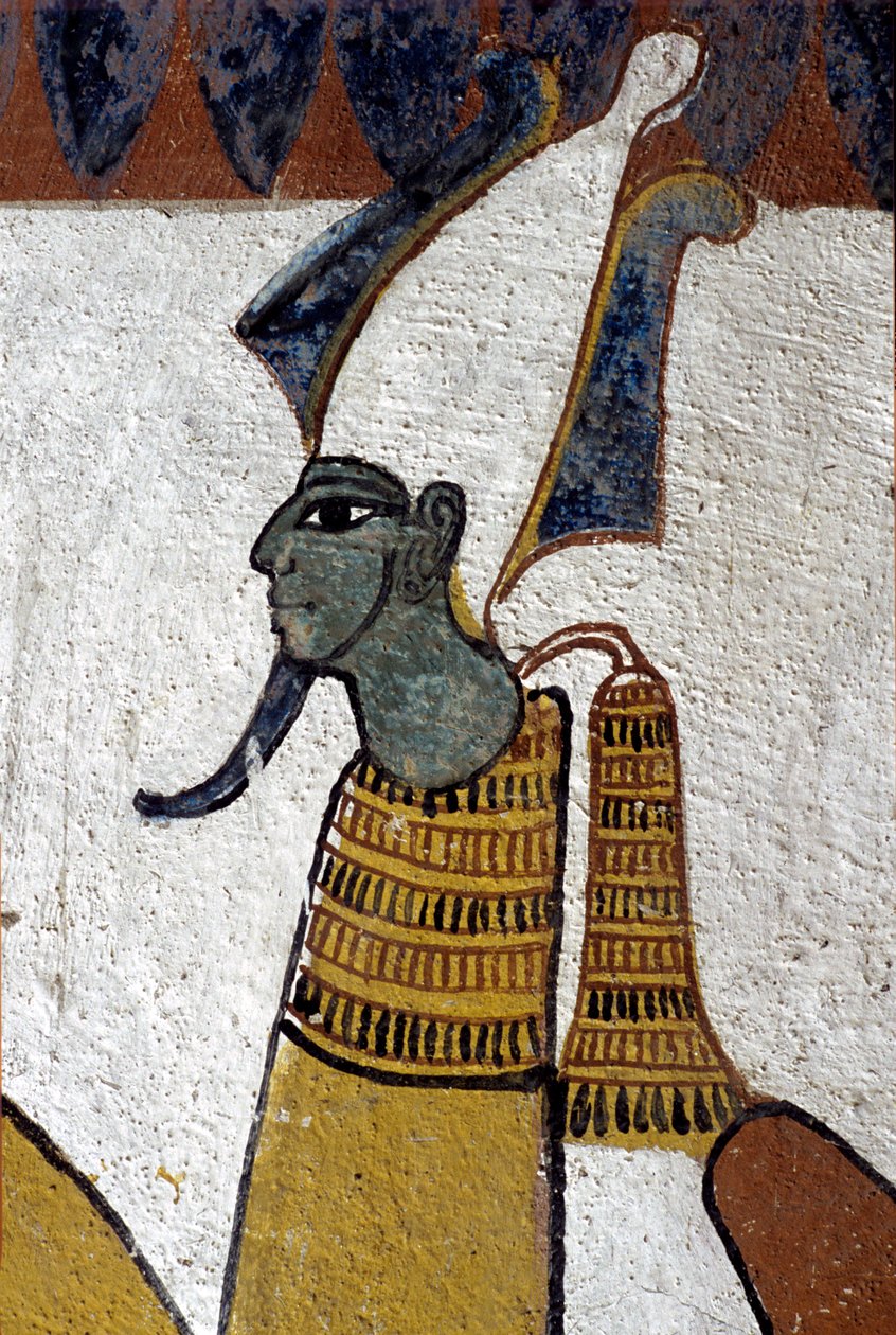 Starożytny Egipt, malowidło ścienne Grobowiec Sennedżema, Deir el Medina, Teby, Grobowiec Szlachty autorstwa School Egyptian