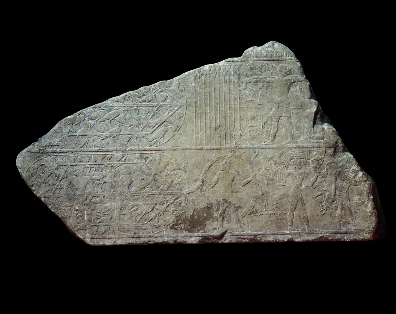 Sztuka Egipt. scena na Marees z Nilu. Polowanie na ptaki uwięzione w sieci. Paryż, Musee du Louvre autorstwa School Egyptian