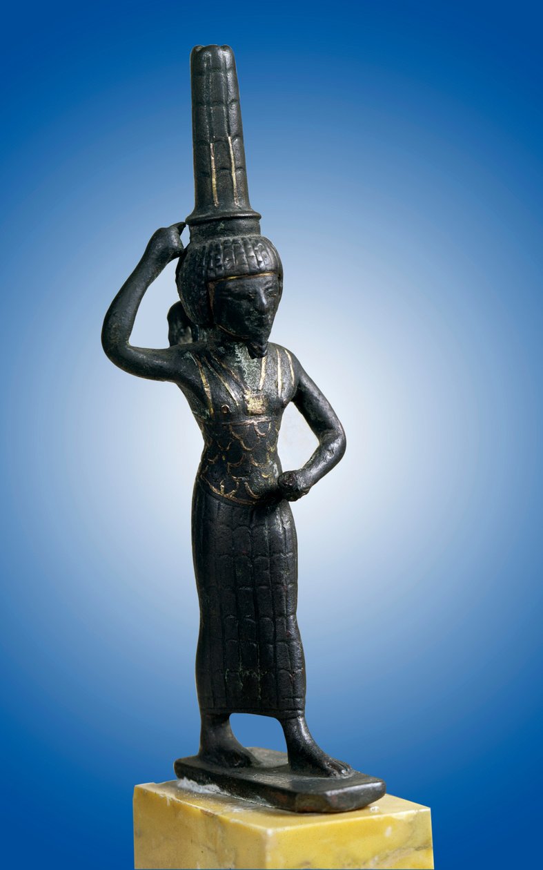 Starożytność egipska: statuetka boga wojownika Onourisa (lub Chou), Paryż, Luwr autorstwa School Egyptian