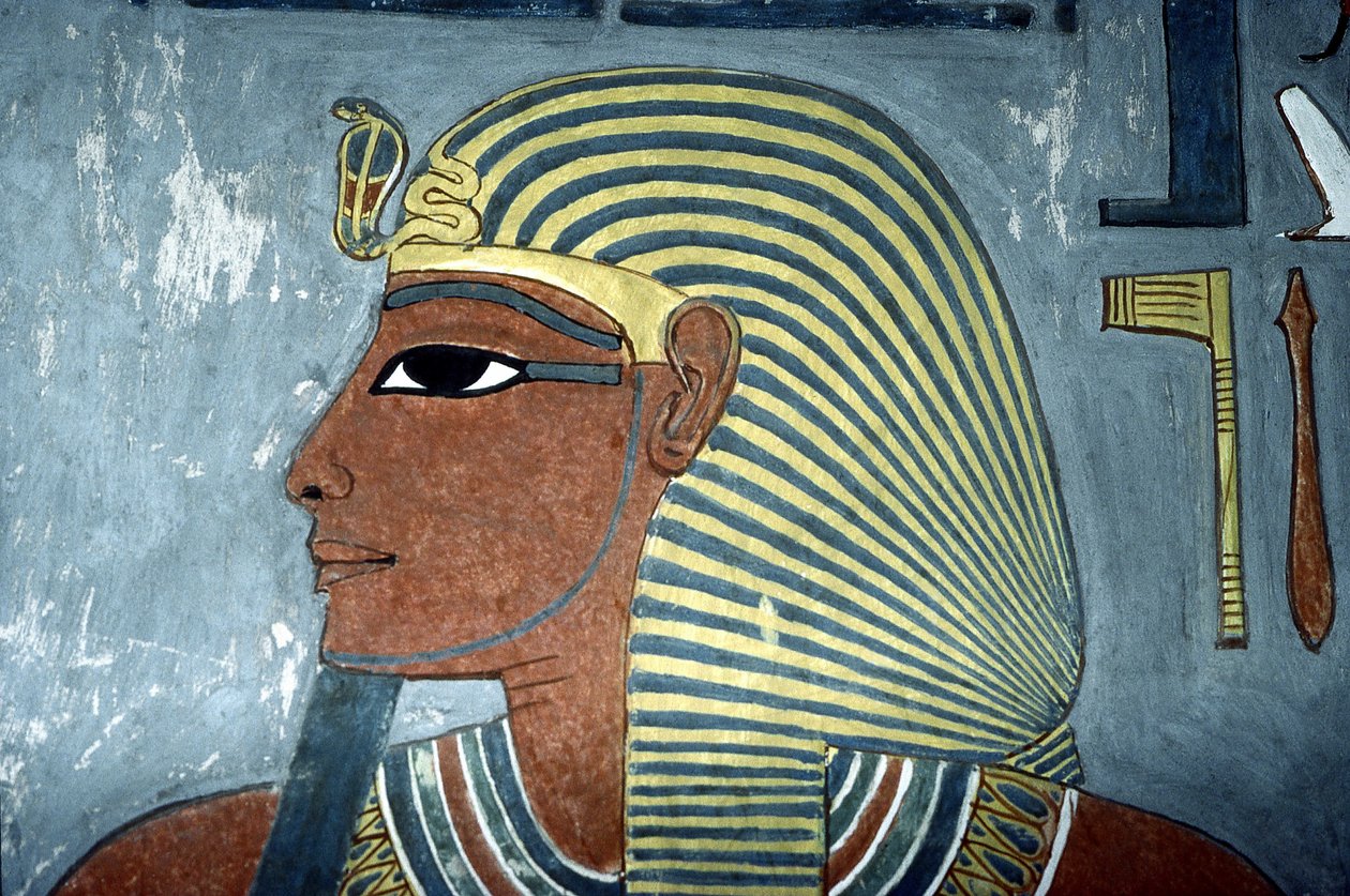 Luksor, Teby: Dolina Królów. Grobowiec Horemheba, egipskiego faraona z 19. dynastii. autorstwa School Egyptian