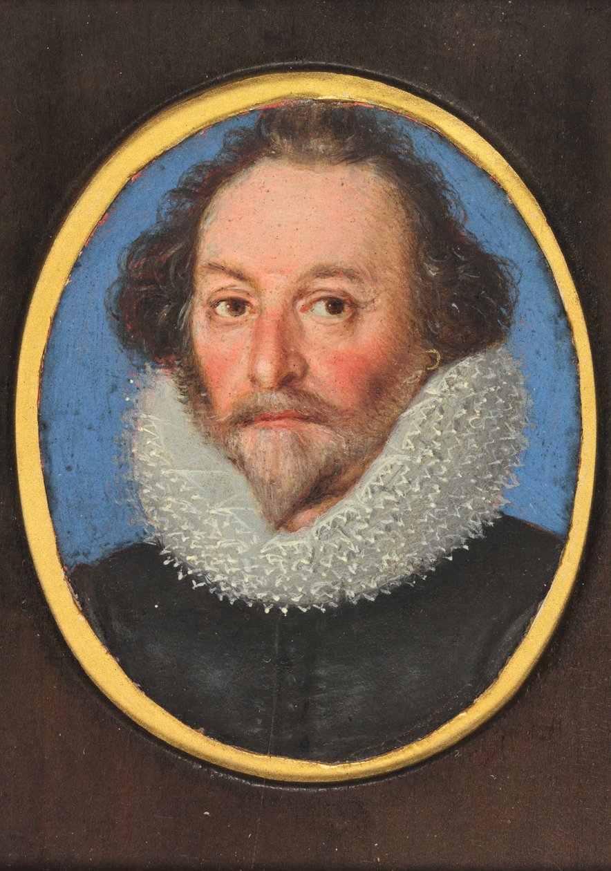 Pan William Shakespeare (akwarela na welinie) autorstwa School English