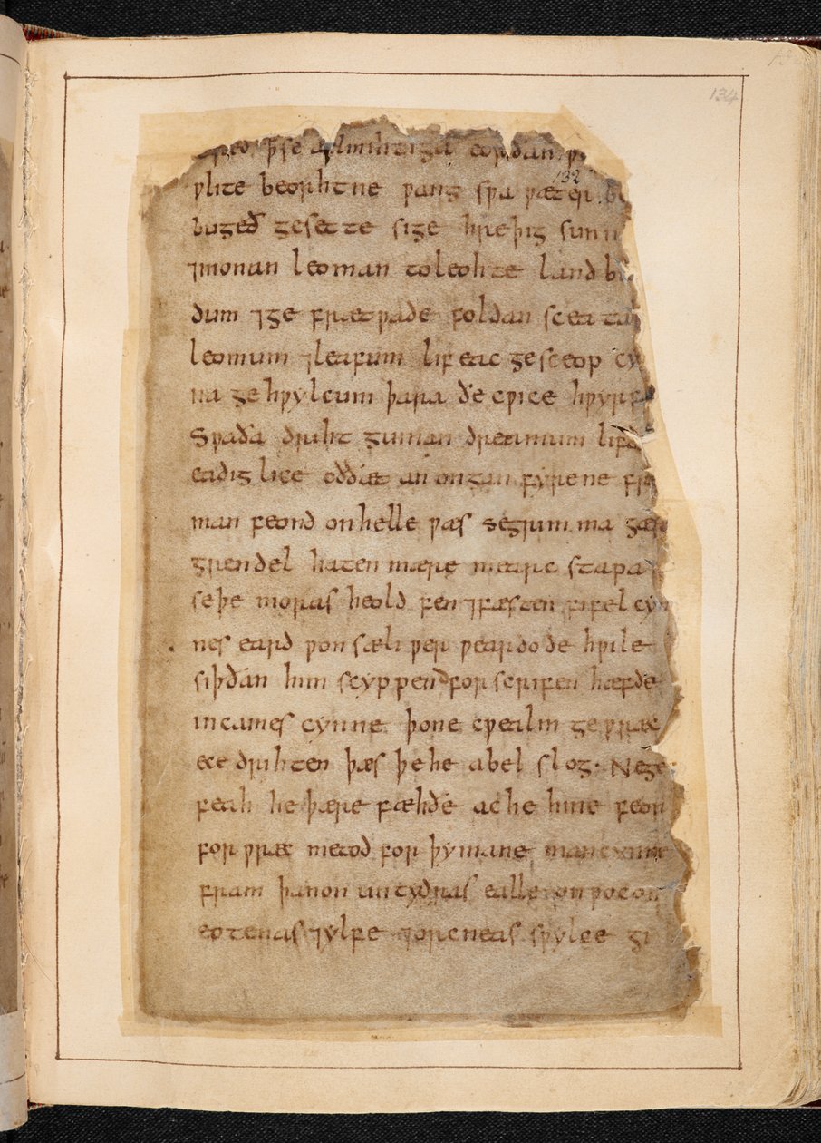 Strona Beowulfa z folio, czasami nazywana „Kodeksem Nowella” autorstwa School English