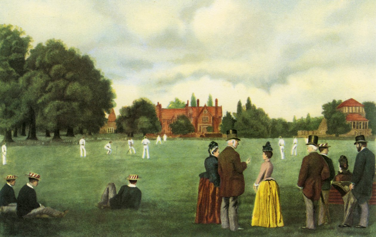 Big Side Cricket, Rugby School, Anglia, z książki "English Public Schools" autorstwa Rexa Warnera autorstwa School English