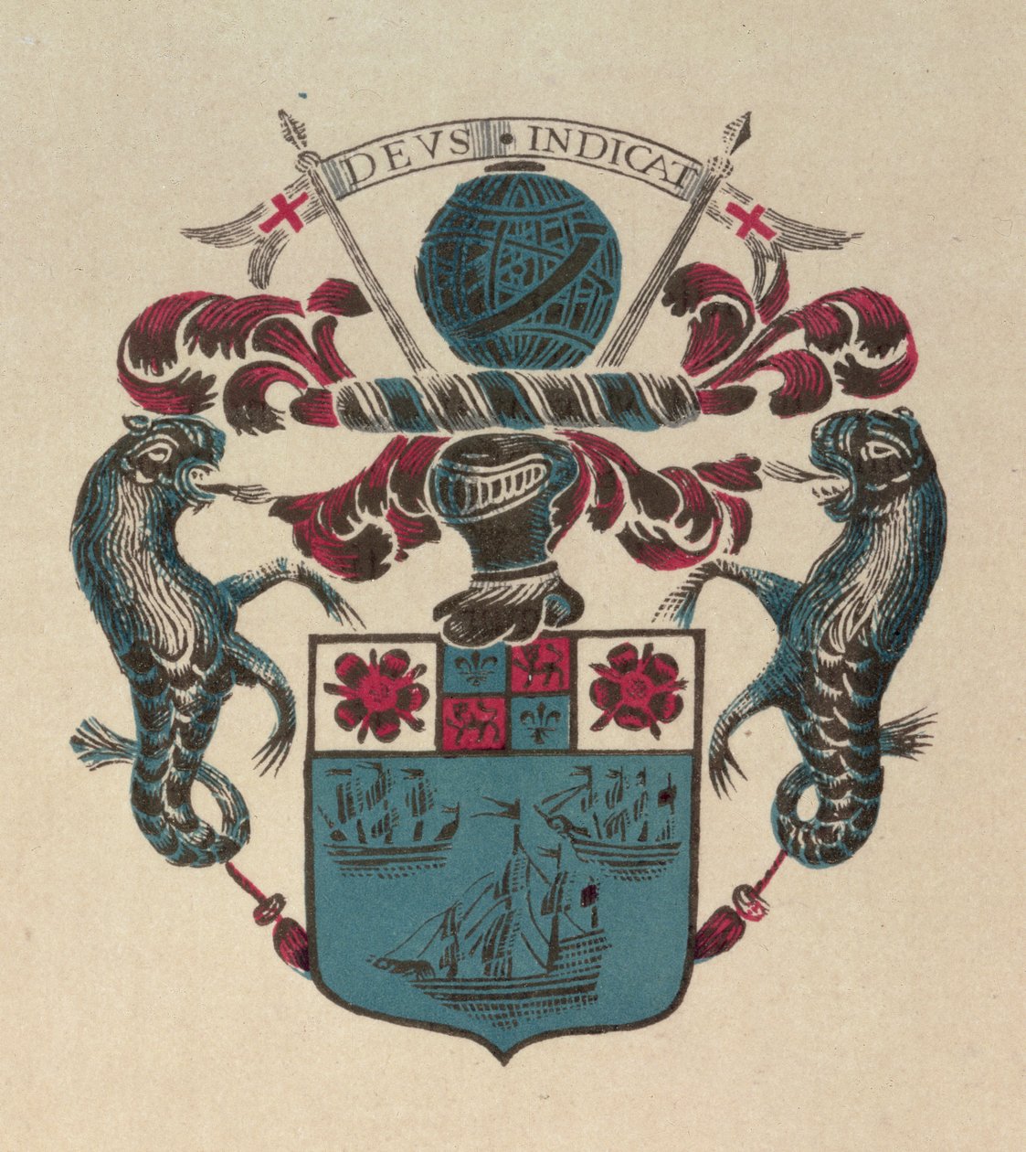 Herb Starej Kompanii Wschodnioindyjskiej (druk) autorstwa School English
