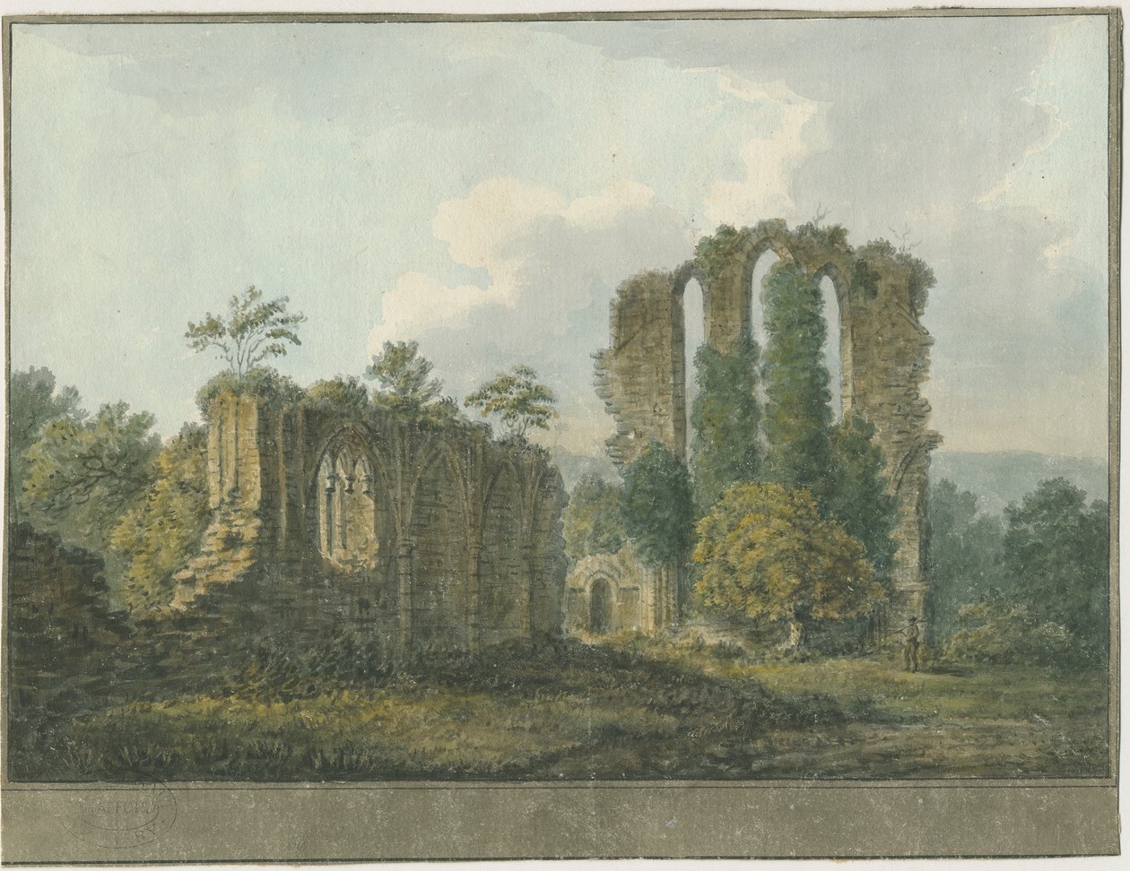 Opactwo Croxden: akwarela, nd [1805] (obraz) autorstwa School English