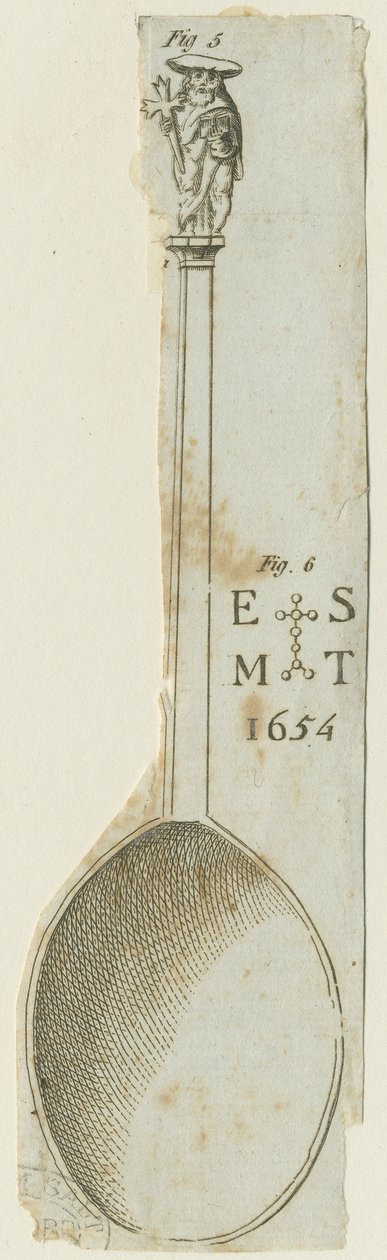 Fradswell - Apostle Spoon: grawerowanie autorstwa School English