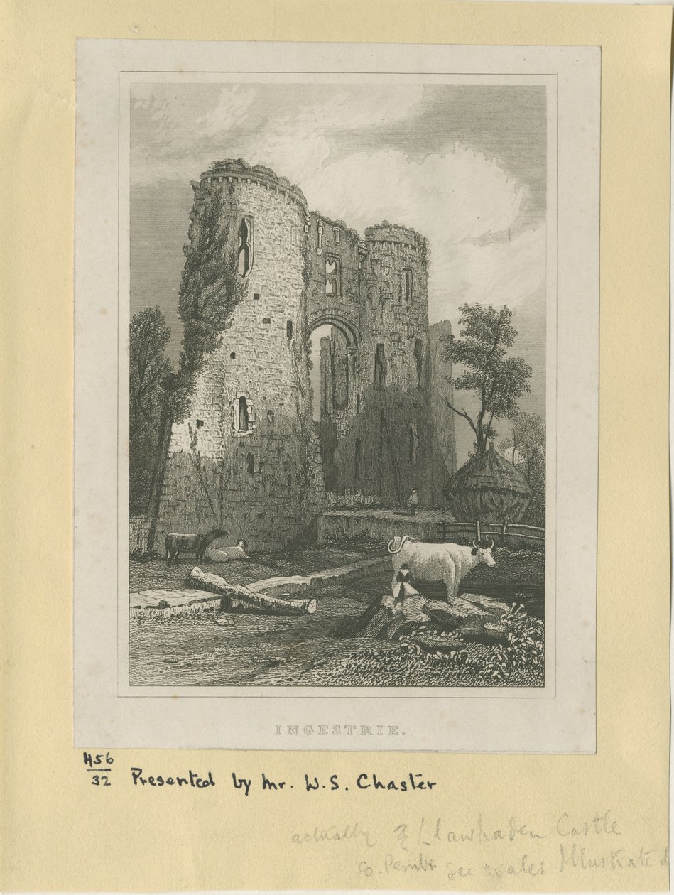 Ingestre - Zamek: staloryt i [?XIX w.] (druk) autorstwa School English