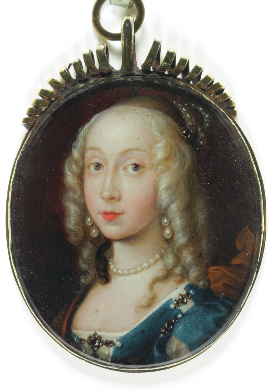 Lady Frances Cavendish, hrabina Bolingbroke (emalia) autorstwa School English