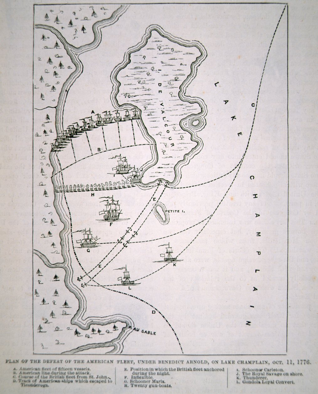 Plan klęski Floty Amerykańskiej na jeziorze Champlain (lito) autorstwa School English