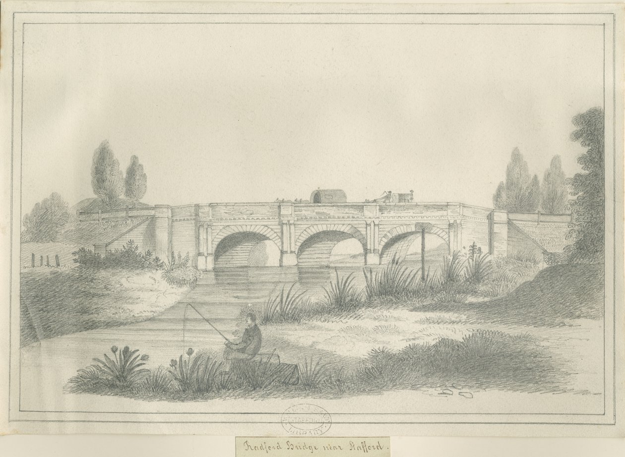 Stafford - Radford Bridge: rysunek ołówkiem, nd [?XIX w.] (rysunek) autorstwa School English