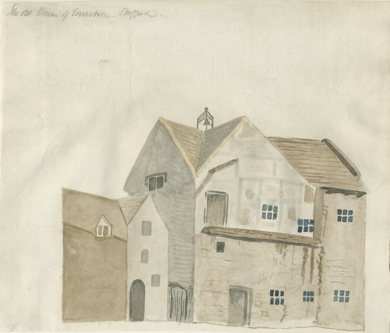 Stafford - The Old House of Correction: malarstwo akwarela i [?początek XIX wieku] (malarstwo) autorstwa School English