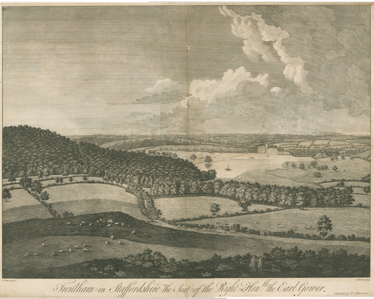 Trentham Hall: grawerowanie, bd [ok. 1751] (druk) autorstwa School English