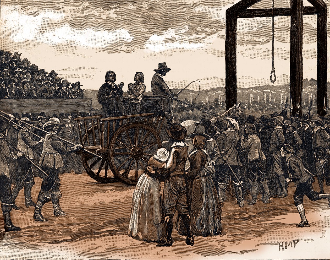 Tyburn za panowania króla Karola I (druk) autorstwa School English