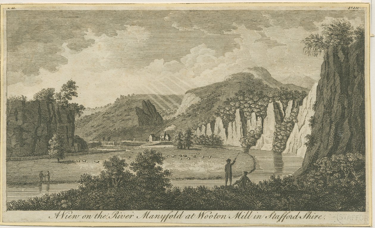 Wetton - Manifold Valley: grawerowanie i [koniec XVIII wieku] (druk) autorstwa School English