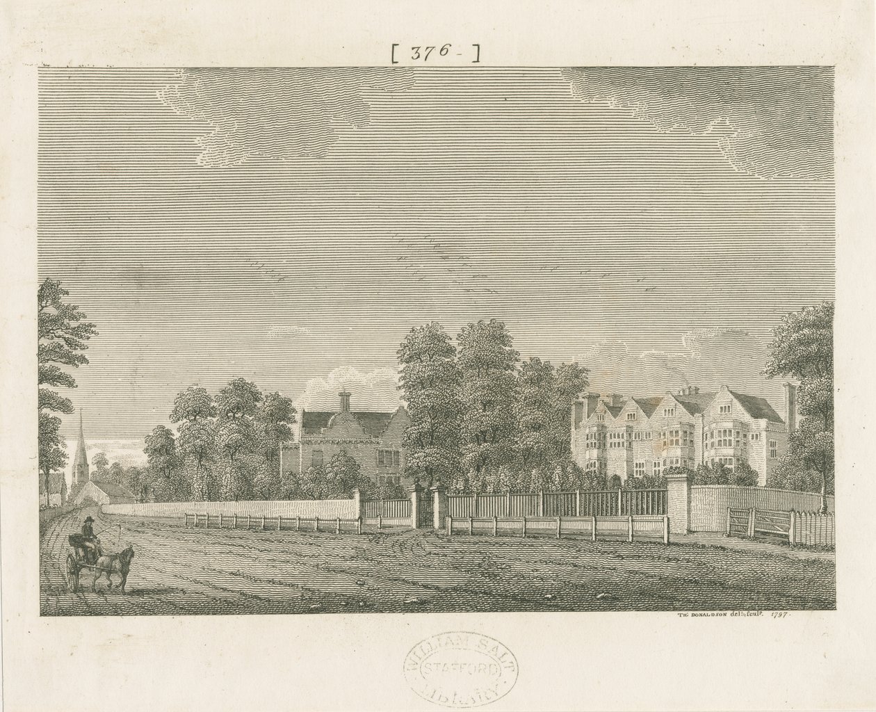 Whittington Hall: grawerowanie autorstwa School English