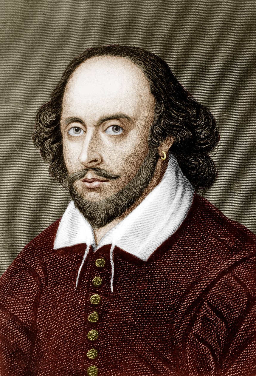 William Shakespeare (grawerowanie kolorem) autorstwa School English