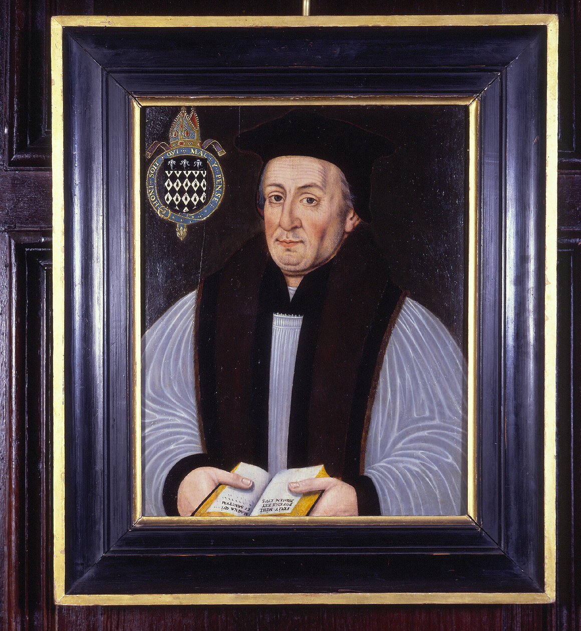 William of Waynflete, biskup Winchester (olej na pokładzie) autorstwa School English