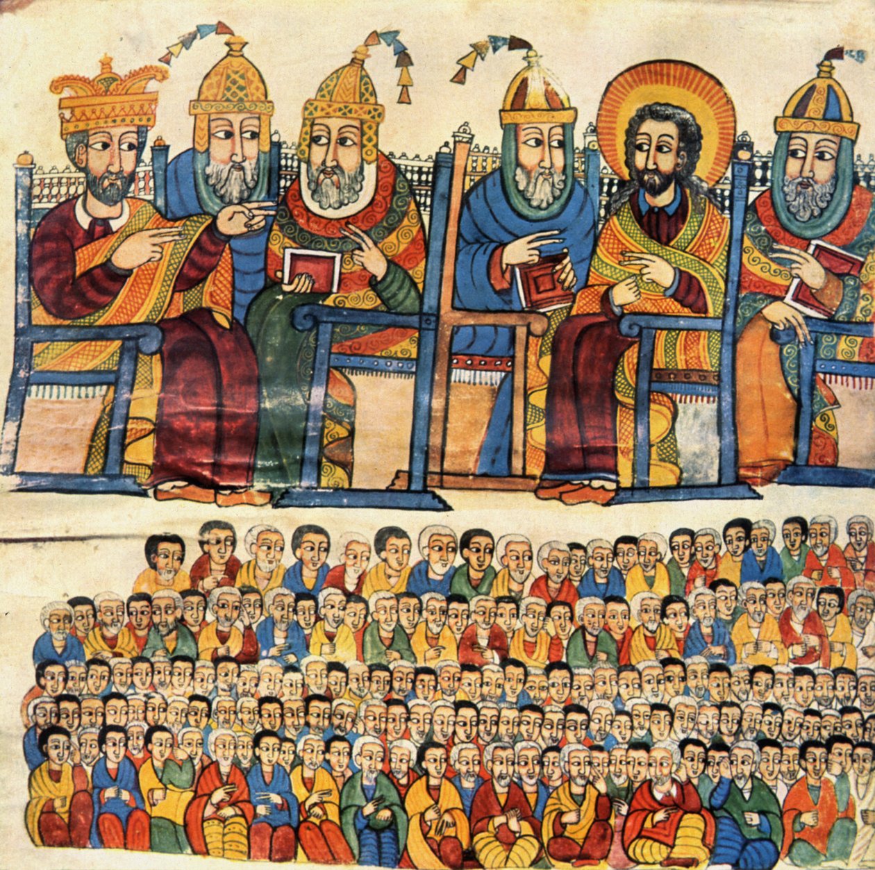 CONCILIO OF NICEA (Iznik) zwołane w 325 r. z woli cesarza Konstantyna I autorstwa School Ethiopian