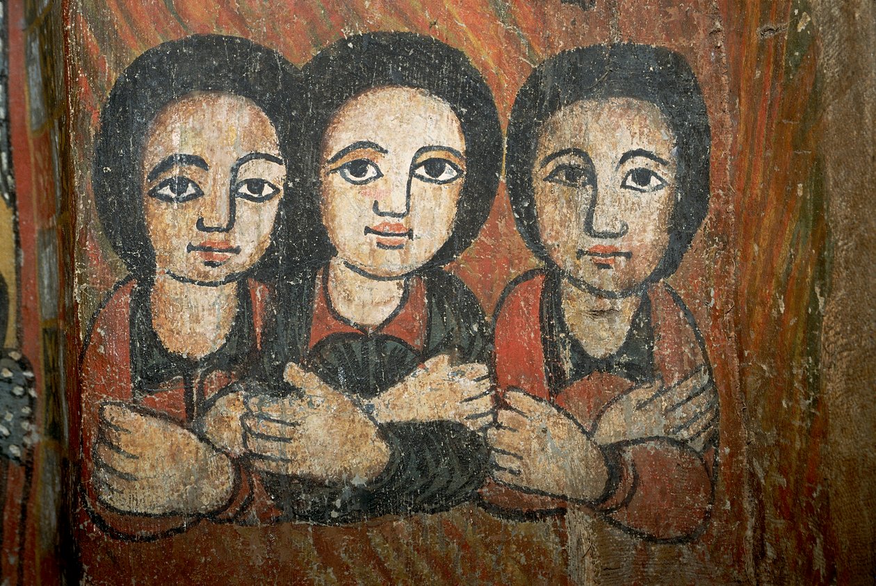 Detail of wall painting (fresco)   1114552   pl       polish Successfully Translated  Original: Kop van een koe, met een ring door de neus Translat: Kop van een koe, met een ring door de neus 1357994 pl polish Successfully Translated Original: Five Tilters autorstwa School Ethiopian