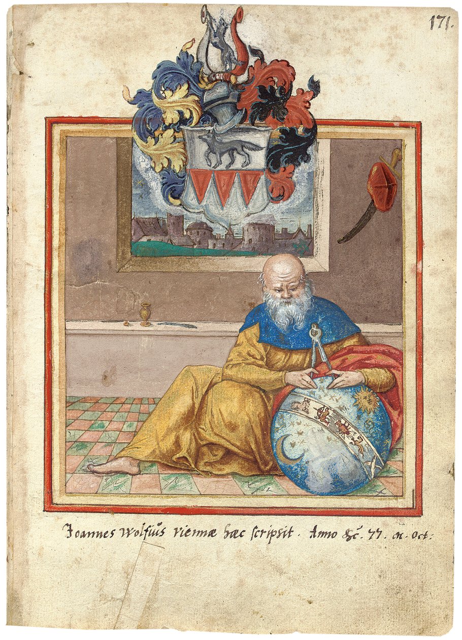 Strona z albumu Amicorum Salomona Schweiggera von Sulz autorstwa School European