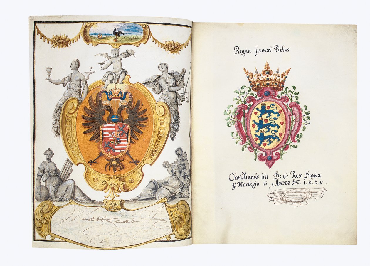 Strony z Albumu Amicorum Philippa Hainhofera autorstwa School European