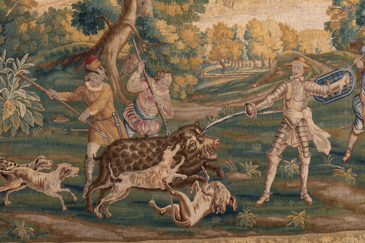 Scena polowania, Origin Oudenaarde (gobelin) autorstwa School Flemish