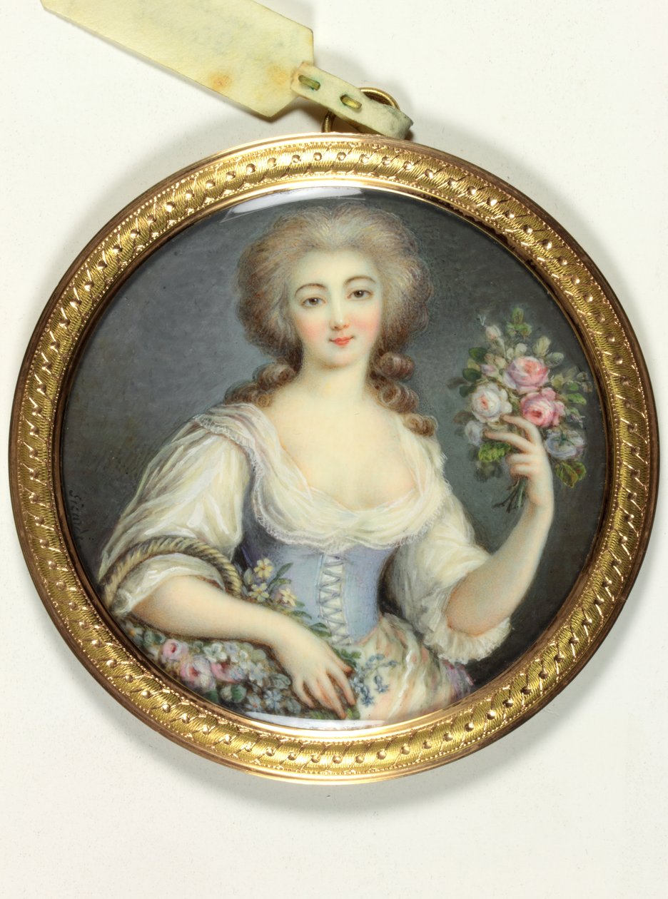 Pani o imieniu Jeannette Lollier (emalia) autorstwa School French