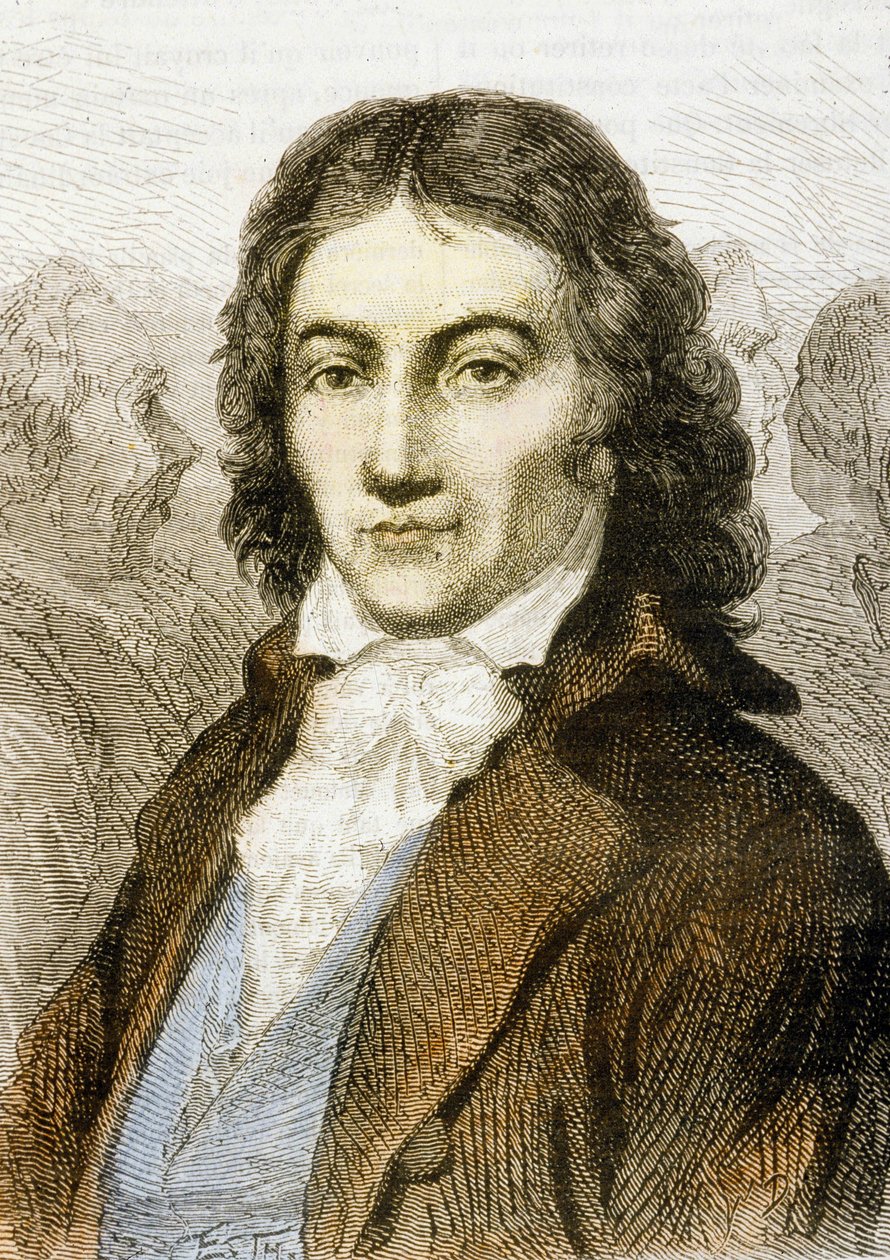 Camille Desmoulins (kolorowe grawerowanie) autorstwa School French
