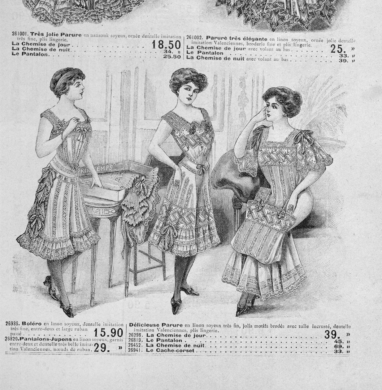Francuski katalog bielizny c.1900 autorstwa School French