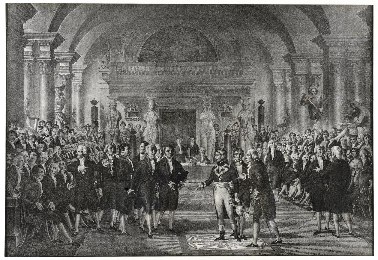 Generał Bonaparte wybrany 25 grudnia 1797 r. do sekcji sztuk mechanicznych sekcji nauk w miejsce Lazare