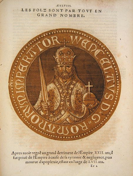 Święty Cesarz Rzymski Wacław z Czech (kolor lito) autorstwa School French