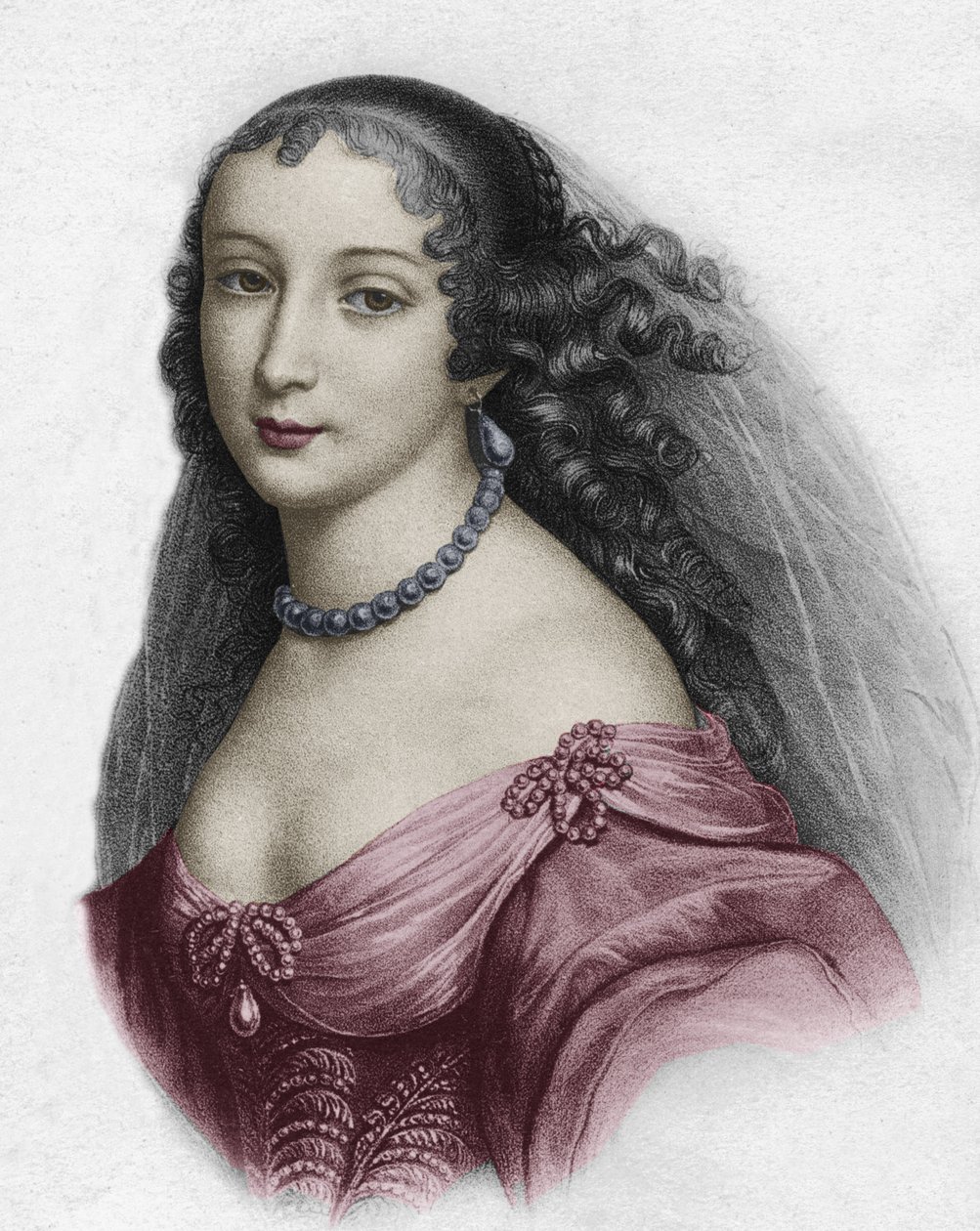 Marguerite Hessein, Madame de la Sabliere (kolorystyka) autorstwa School French