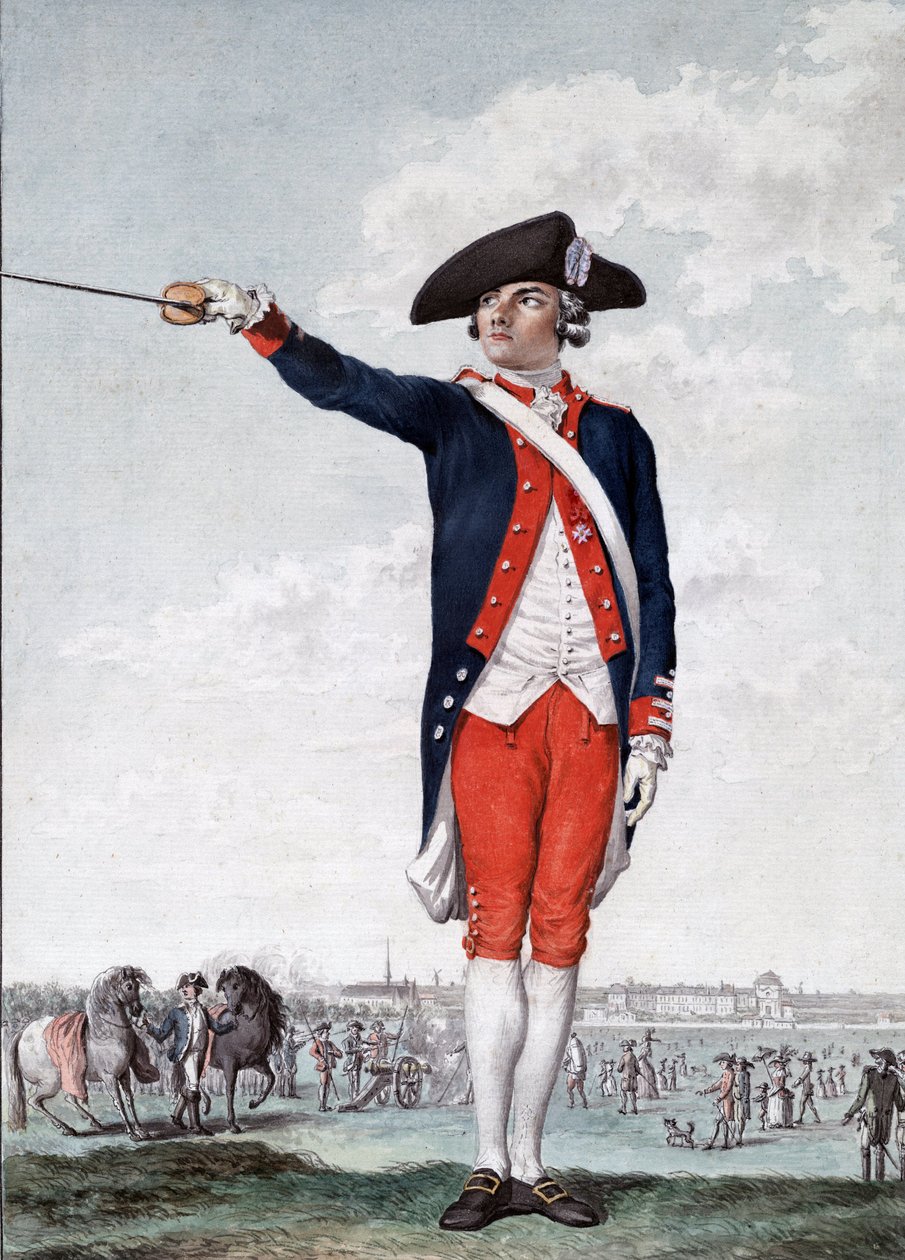 Picot de Peccaduc - Henry-Rene-Marie Picot de Peccaduc (Peccadeuc) 1770-1785 - sierżant-major Królewskiej Szkoły Wojskowej w Paryżu, grawer autorstwa Moreau autorstwa School French