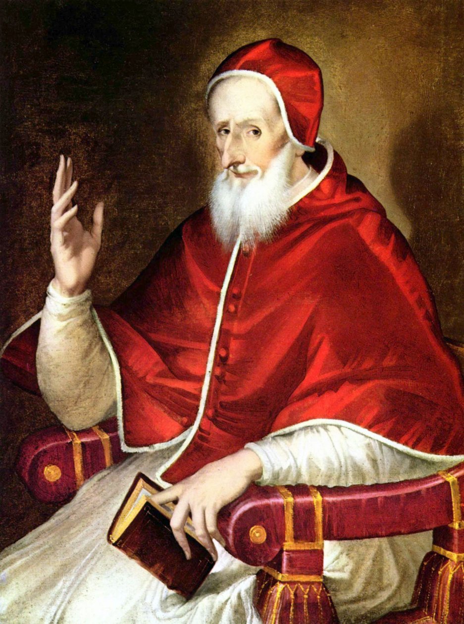 Papież Pius V (Antonio Michele Ghislieri) papież w latach 1566-1572 autorstwa School French