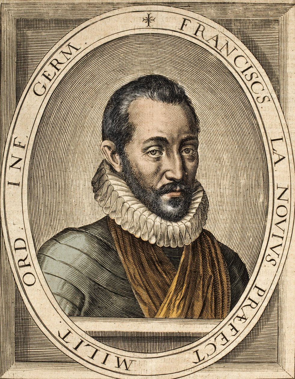 Portret Francois de La Noue (1531-1591), autora francuskich przemówień politycznych i wojskowych - Francois de la Noue zwany Bras-de-Fer (żelazne ramię) autorstwa School French
