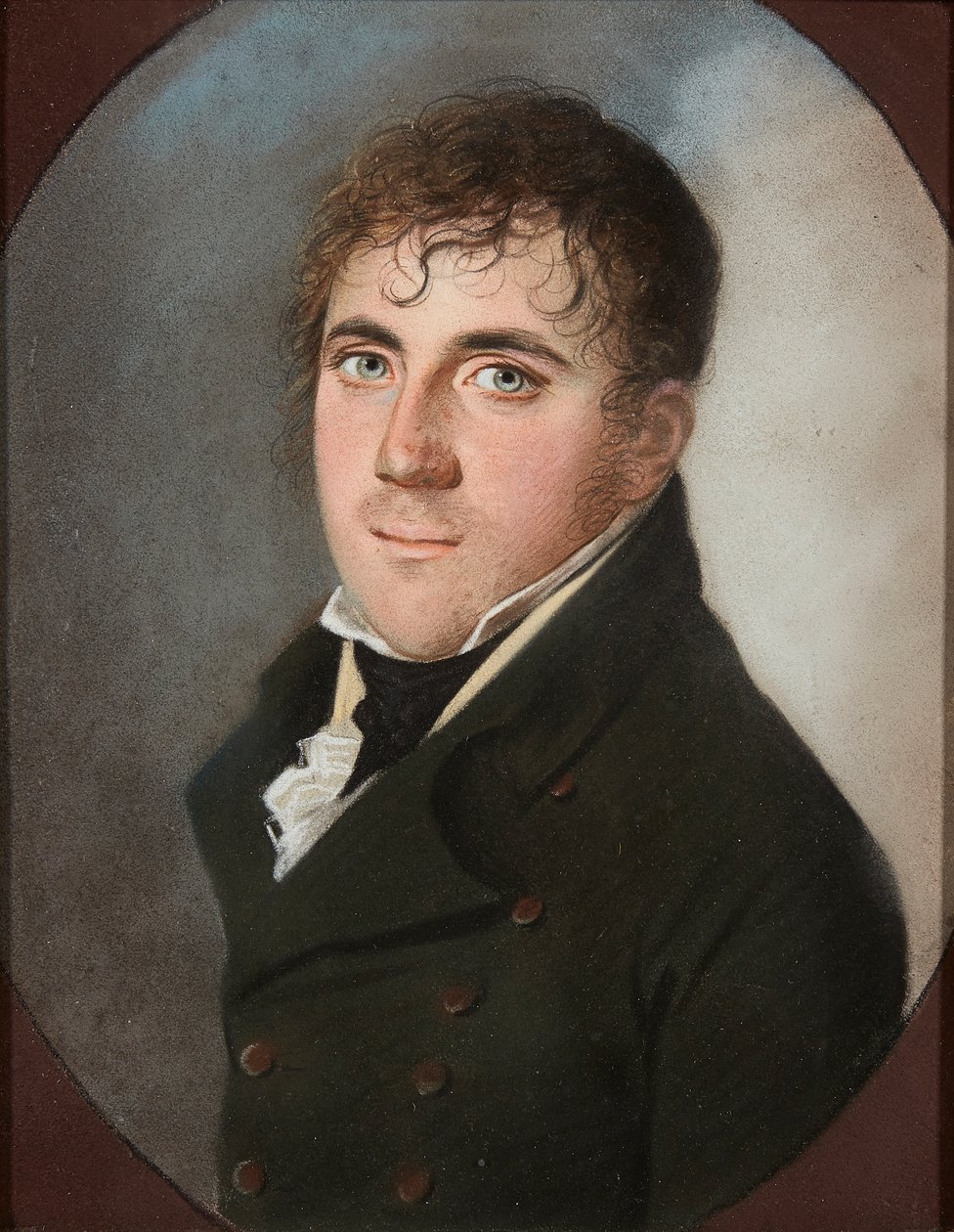 Portret dżentelmena (pastel na papierze) autorstwa School French