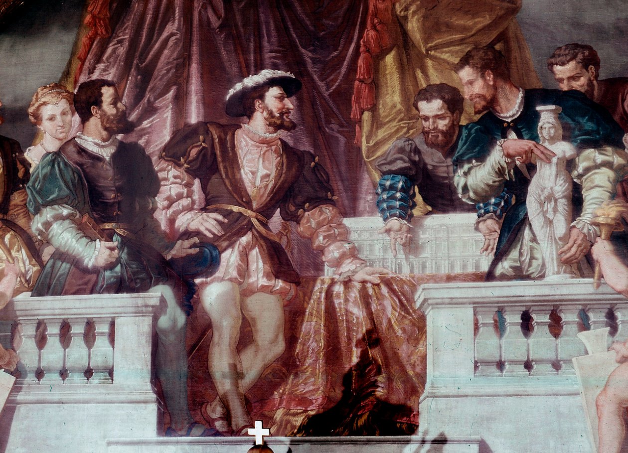 Przedstawienie planów nowego Luwru królowi Franciszkowi I (1494-1547) Król Franciszek I przyjął architekta Pierre