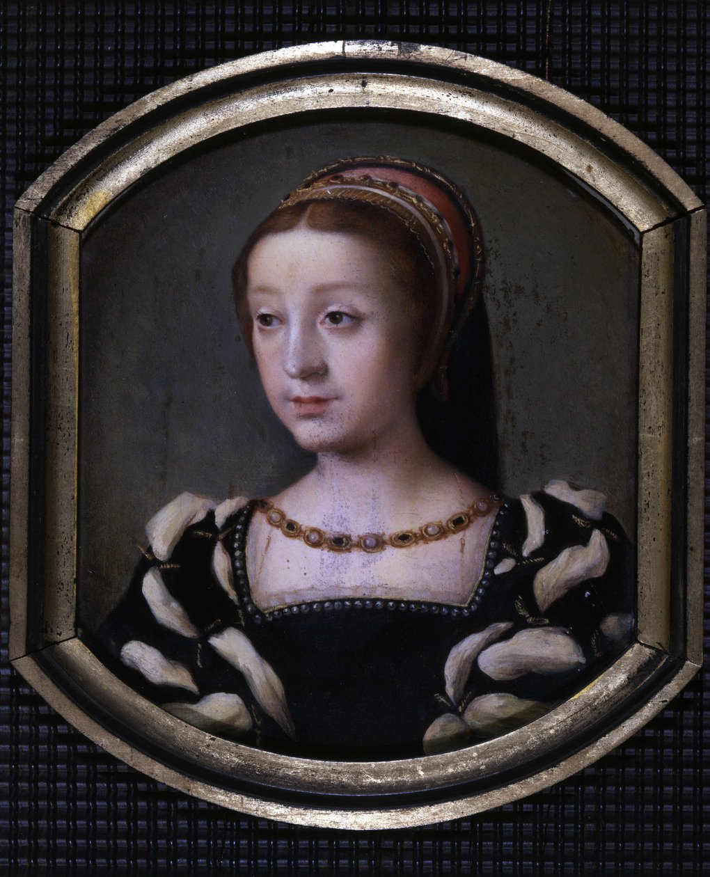 Renee Francji (1510-1575), księżna Chartres i Montargis, a następnie Ferrara, młodsza córka Ludwika XII i Anny Bretanii. kopia M. Juilleau autorstwa School French