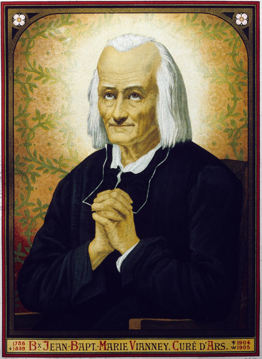 Saint Jean Baptiste Vianney (kolor lito) autorstwa School French