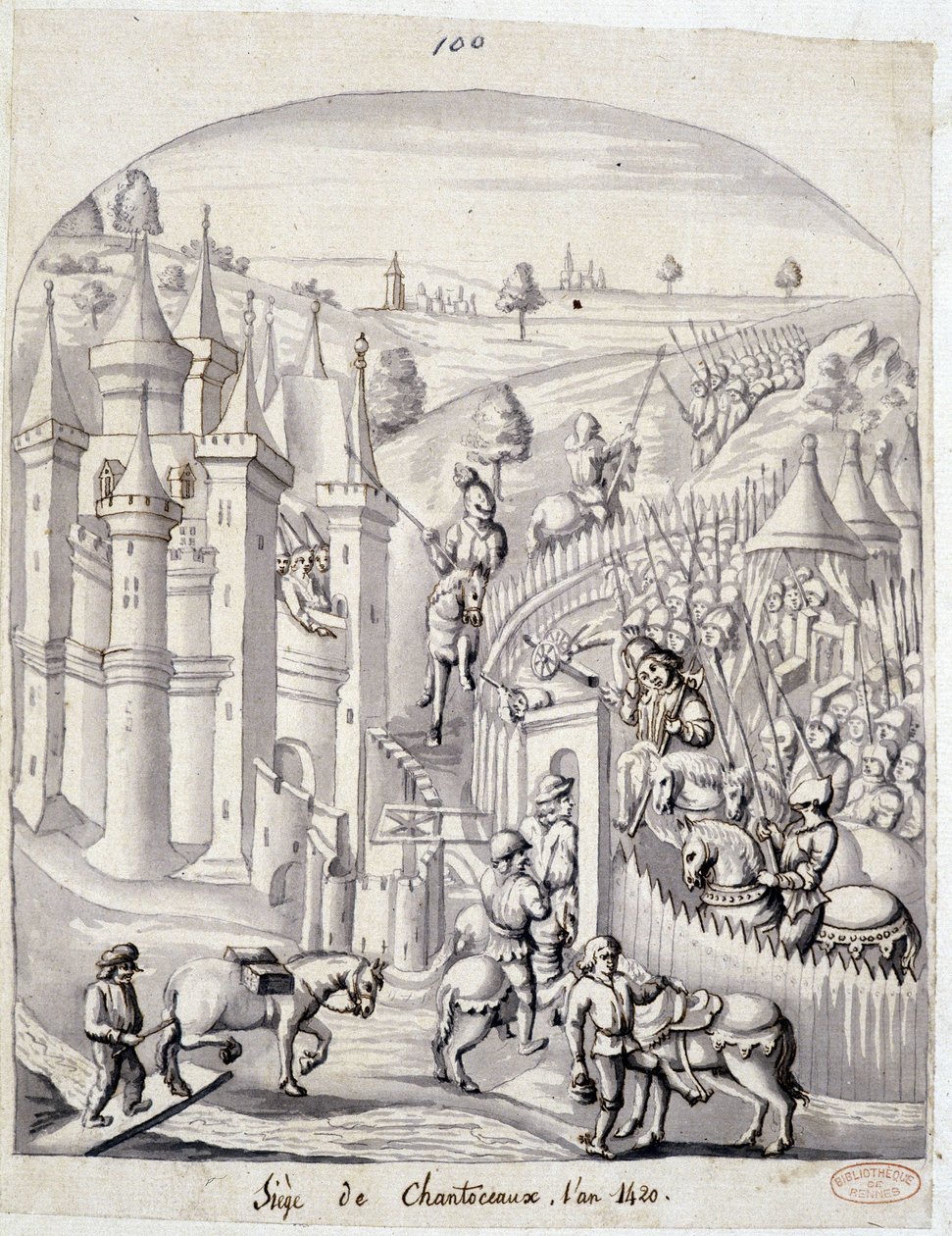 Oblężenie Chantoceaux w roku 1420 autorstwa School French