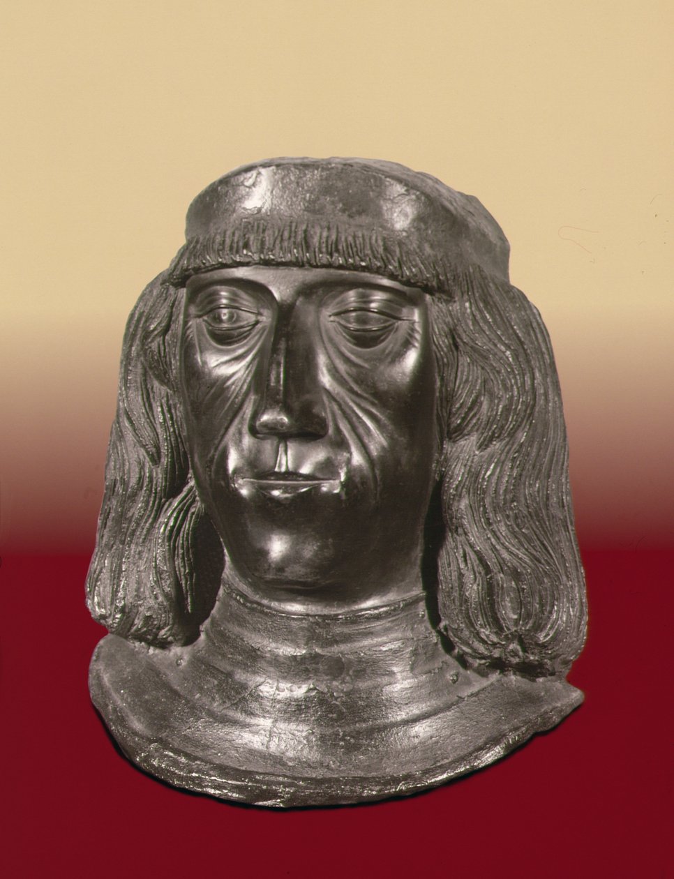 Popiersie portretowe cesarza Maksymiliana I (1459-1519) (brązowe) autorstwa School German