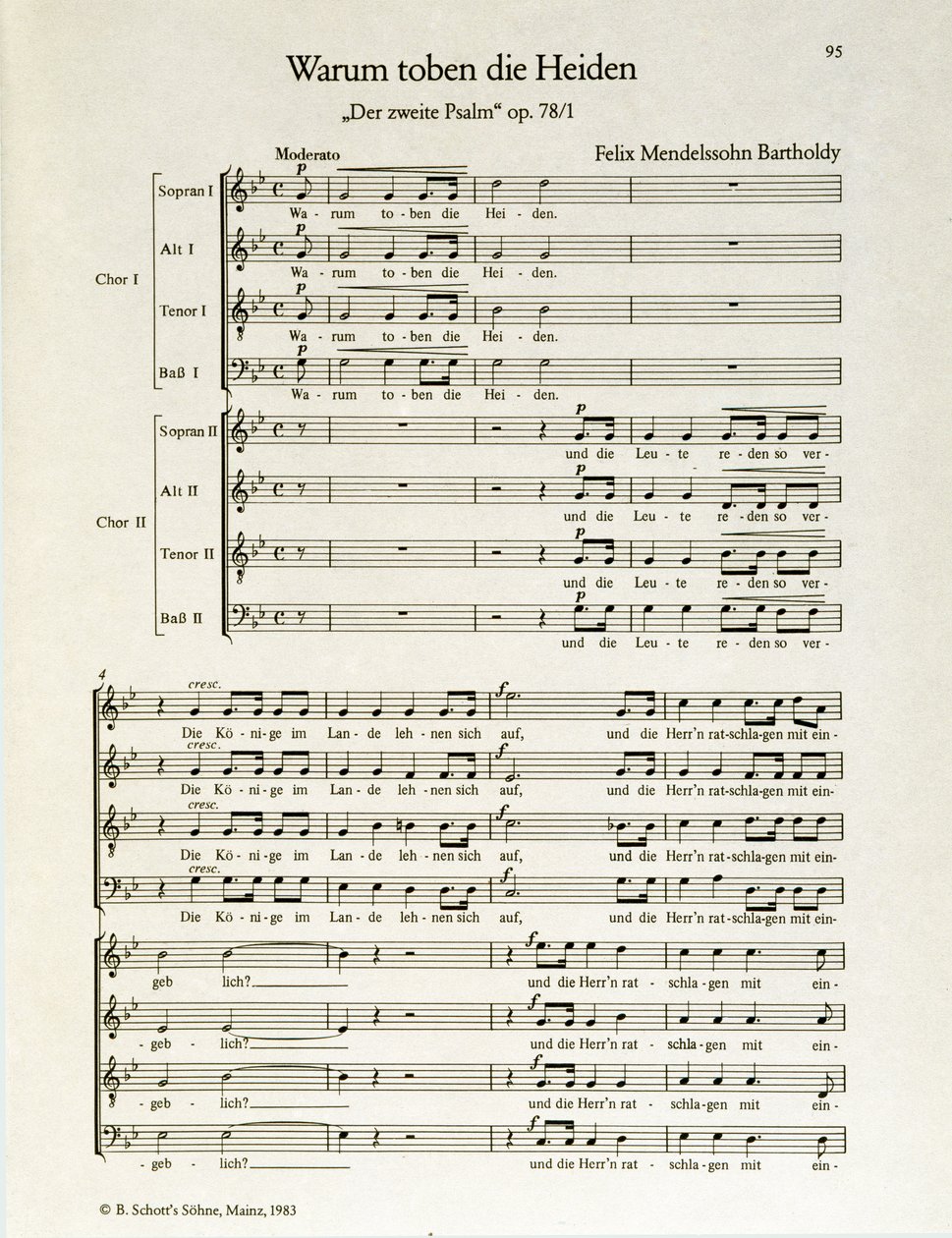 „Dlaczego poganie szaleją” drugi psalm, op.38, autorstwa Feliksa Mendelssohna (lit.) autorstwa School German