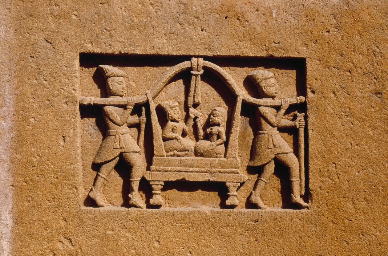 Fragment jednej z dżinijskich świątyń w Lodurva (kamień) autorstwa School Indian