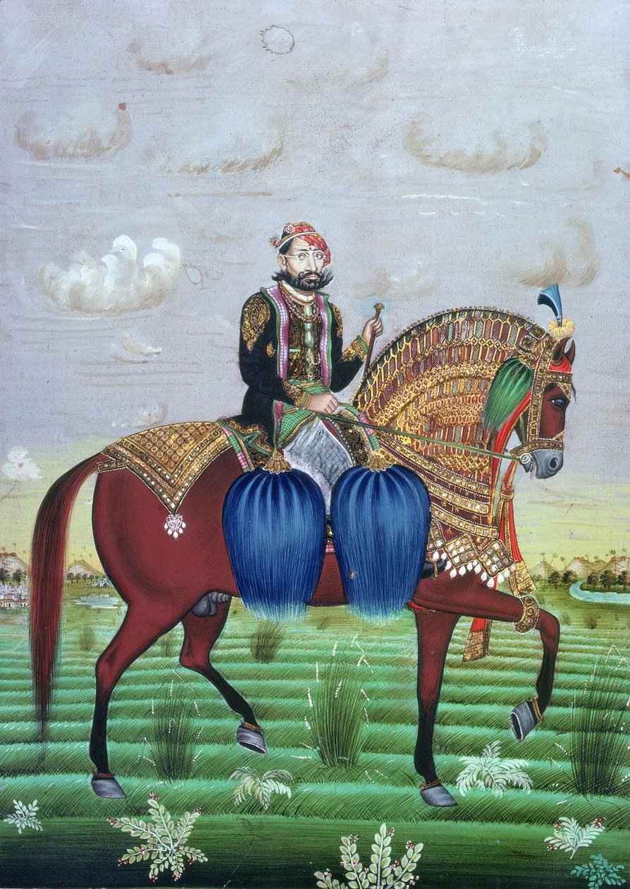 Maharadża Jai Singh II z Jaipuru (1699-1743) autorstwa School Indian