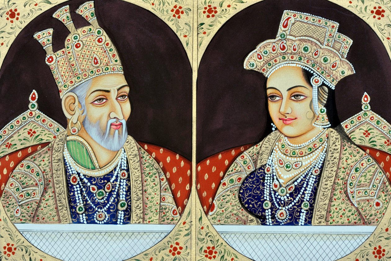 Miniaturowy obraz Bhadura Shah Zafera z Jeenat Mahal Indie Azja autorstwa School Indian