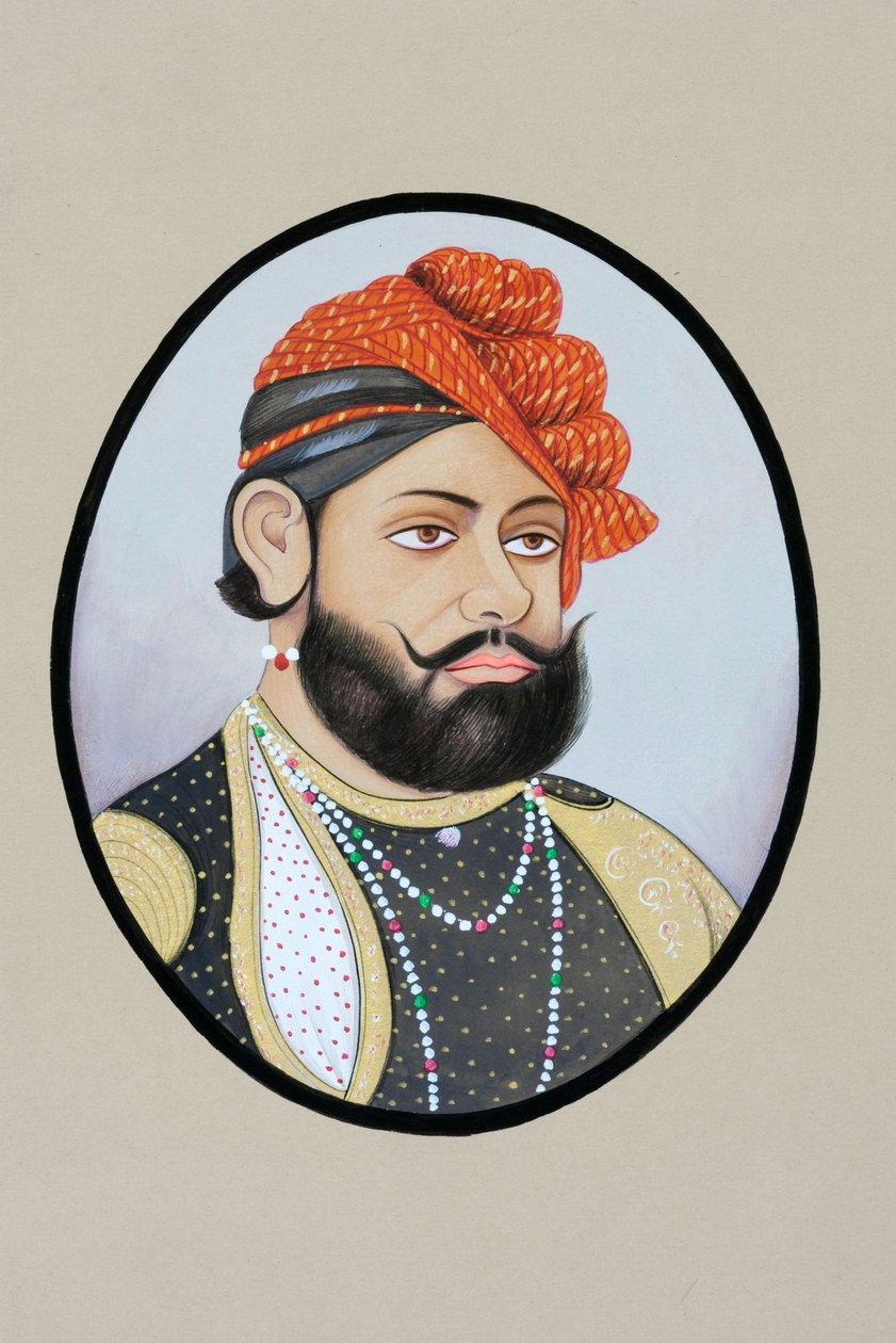 Miniatura przedstawiająca maharadżę Jaswanta Singha autorstwa School Indian