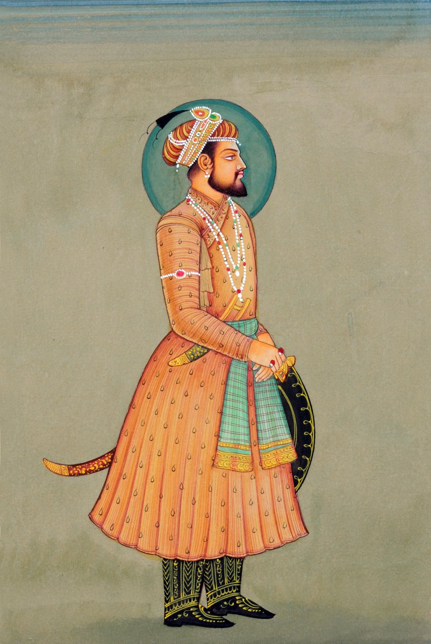 Miniatura przedstawiająca cesarza Mogołów Shah Jahana autorstwa School Indian