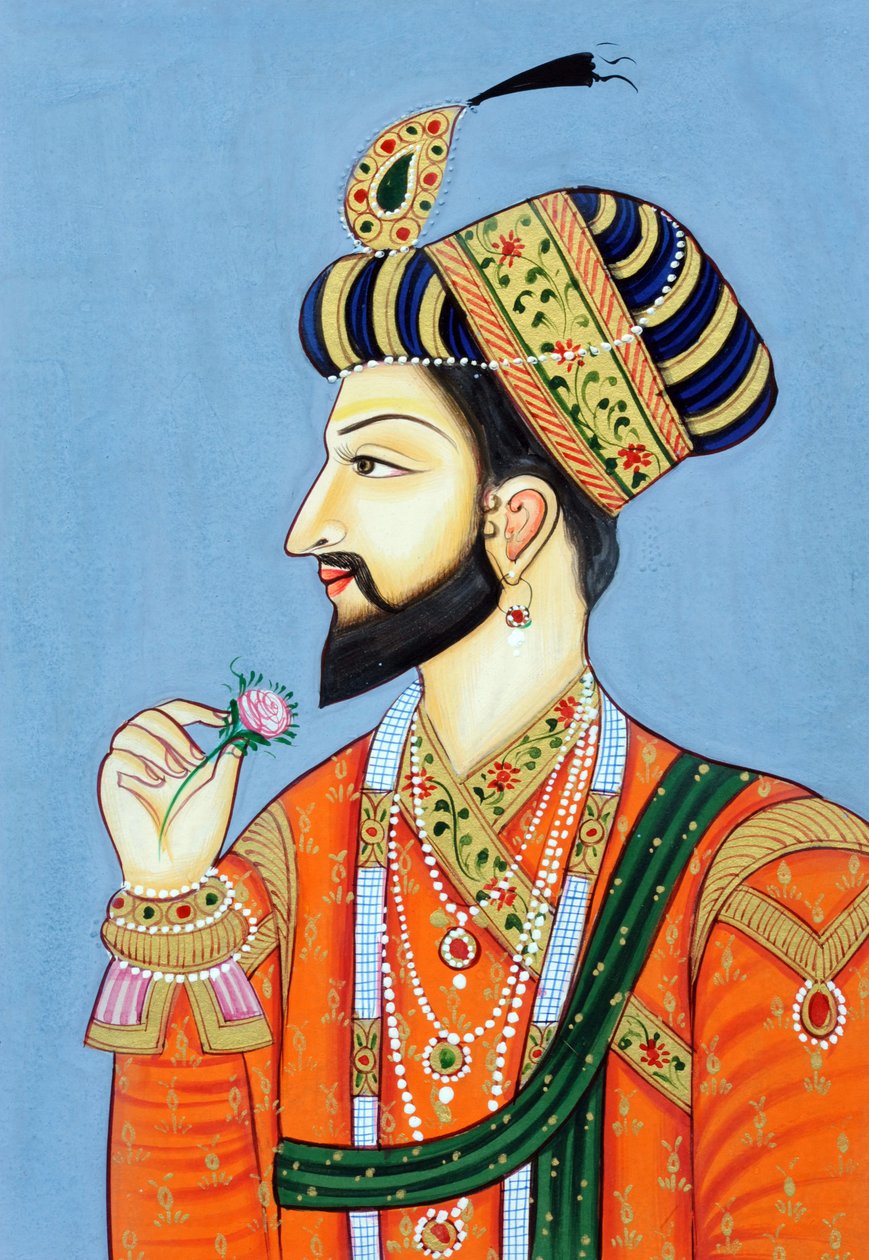 Miniatura przedstawiająca cesarza Mogołów Shah Jahana autorstwa School Indian