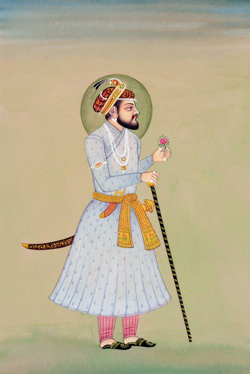 Miniatura przedstawiająca cesarza Mogołów Shah Jahana autorstwa School Indian